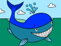 Онлайн раскраска (Добрый кит)