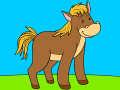 Лошадка  (детская онлайн раскраска)