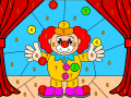 Клоун и цирк – раскраска по цифрам