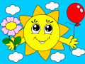 Солнце, цветочек и воздушный шарик