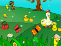 Детская онлайн игра на внимательность «Найди всех цыплят на полянке»