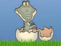 Крокодил в яйце - онлайн игра соедини по точкам